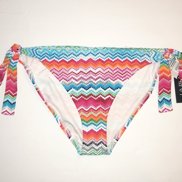 LA BLANCA ZigZag Side ties Bikini Bottom swimsuit swimwear multi-color  A62 - Picture 3 of 9